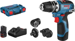 Bosch GSR 12V-35 FC akku-boremaskinesæt med tilbehør.